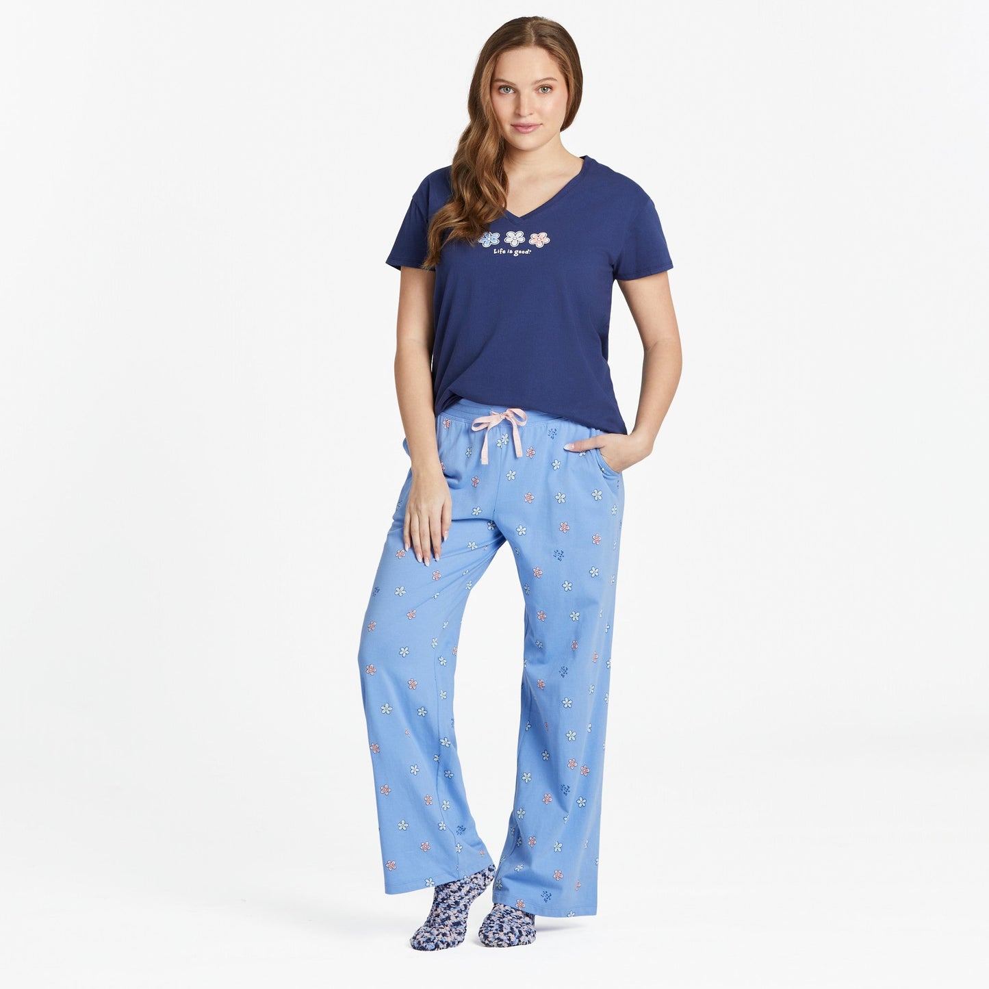 Women's Flowers Pattern Snuggle Up Sleep Pant