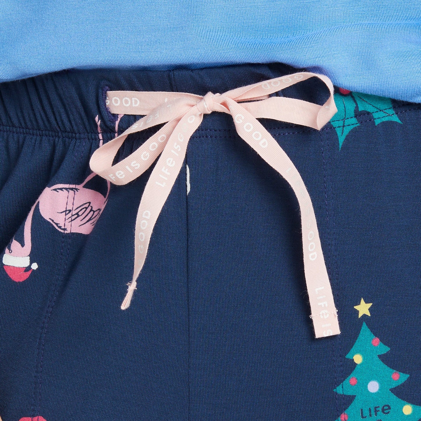 Women's Holiday Flamingo Pattern Lightweight Sleep Pant