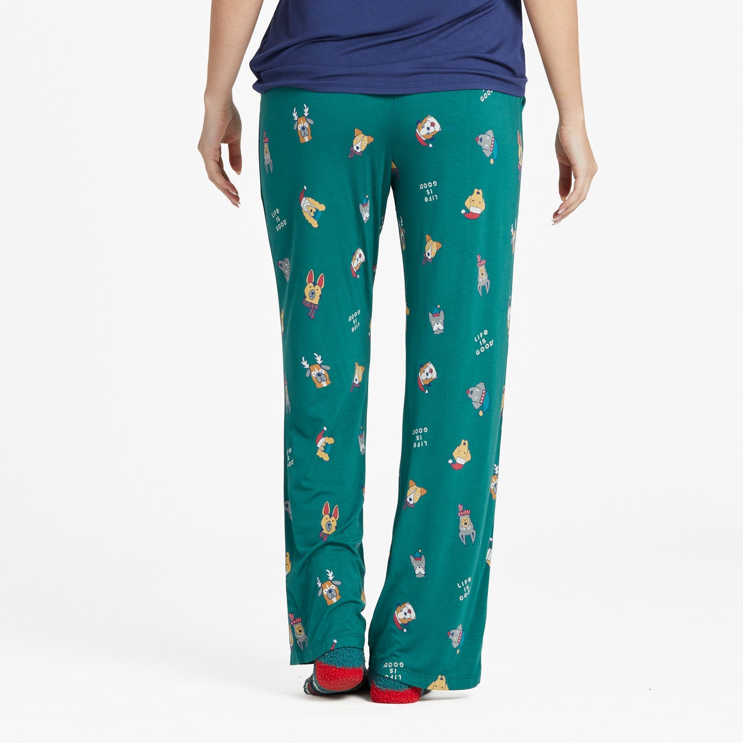 Women's Holiday Pup Pattern Lightweight Sleep Pant