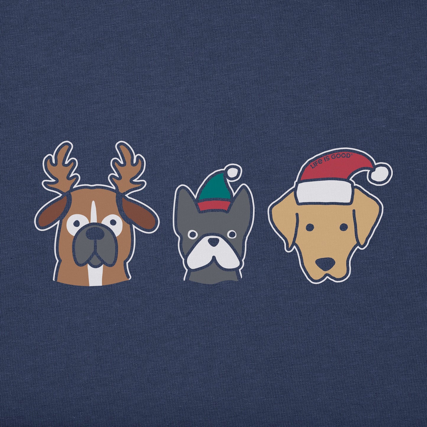 Women's Three Holiday Pups Lightweight Sleep Tee