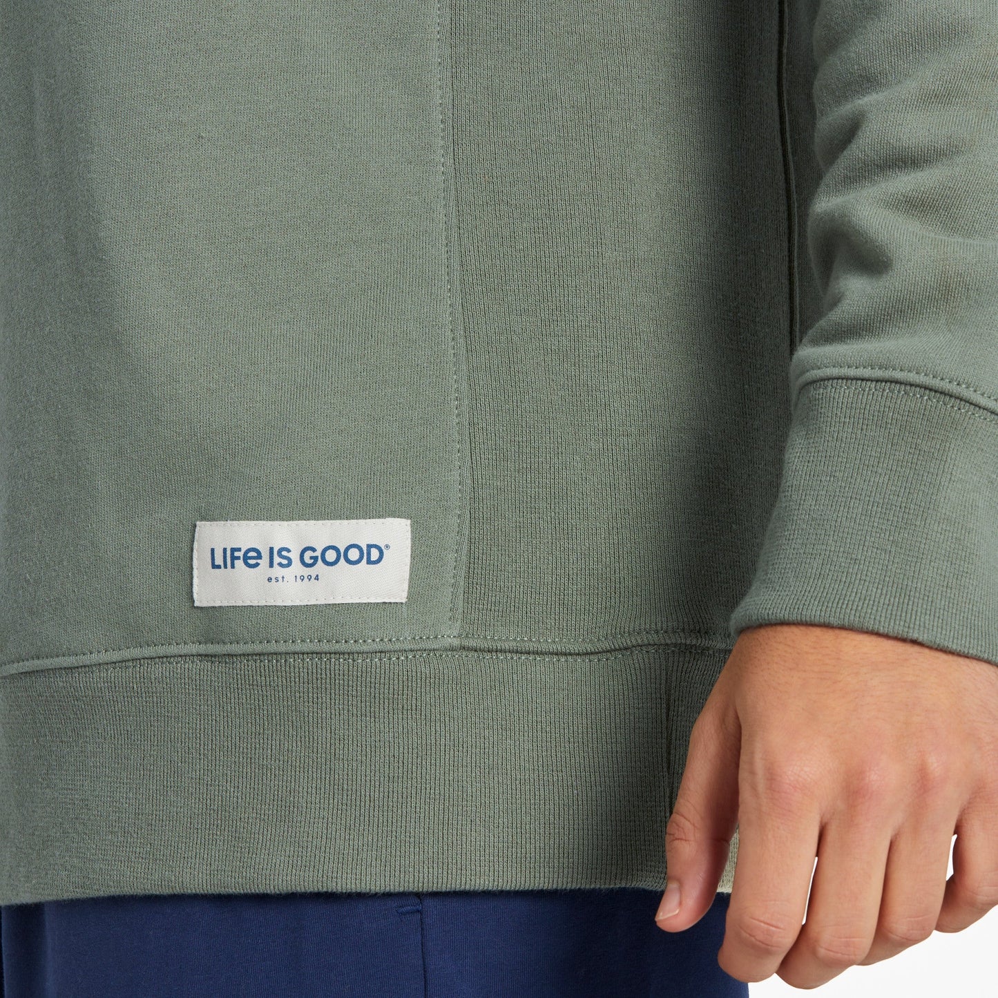 Men's LIG Vintage Wordmark Stacked Simply True Fleece Crew