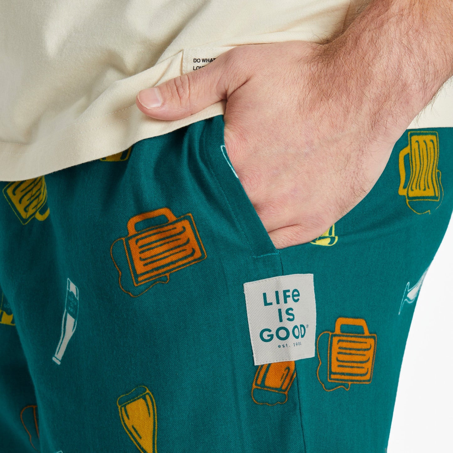 Men's Craft Beer Pattern Classic Sleep Pant