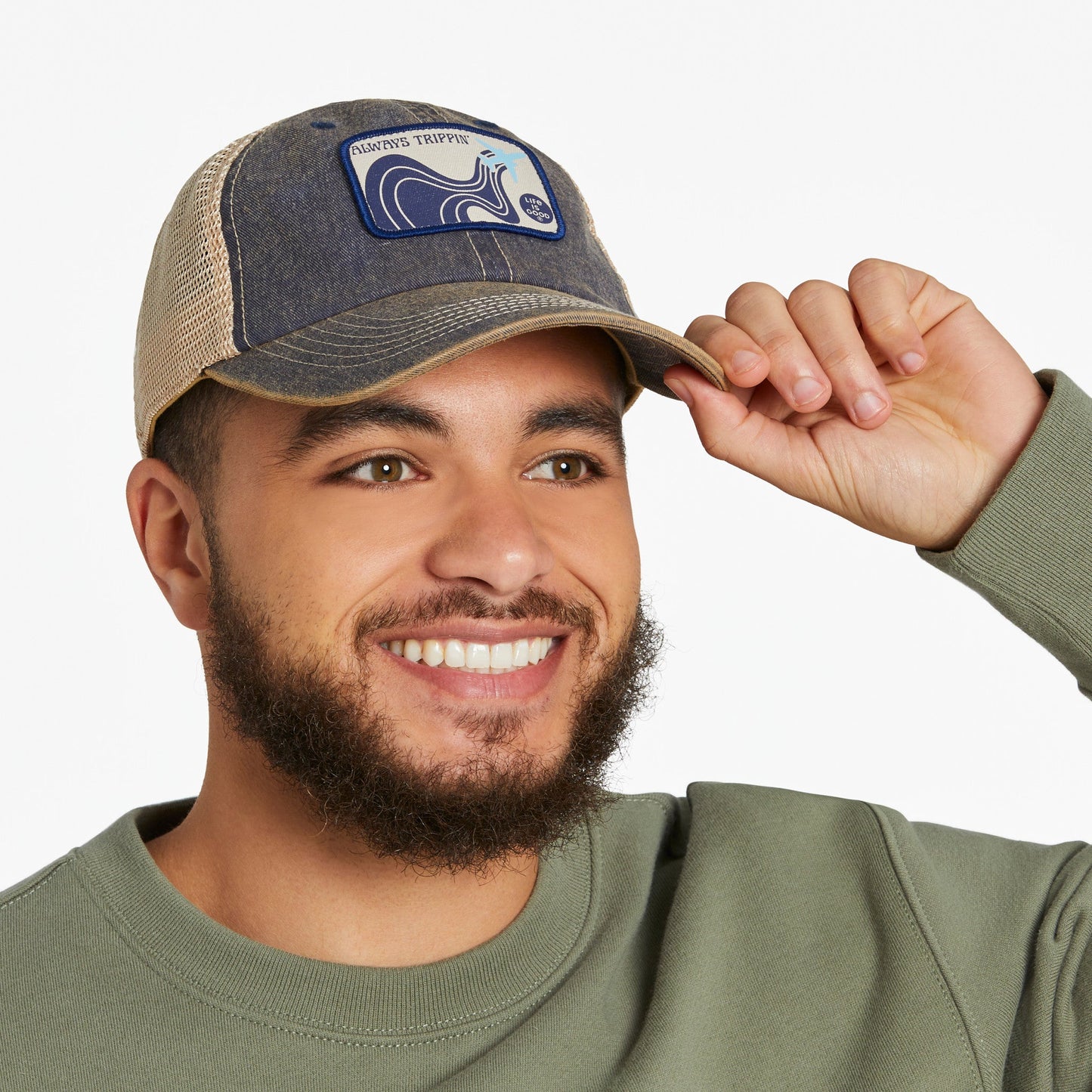 Adult Unisex Trippin' Plane Old Favorite Mesh Back Cap