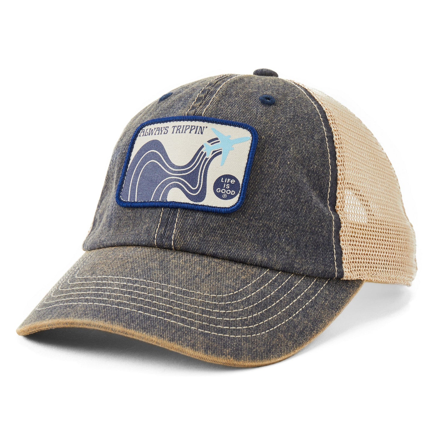 Adult Unisex Trippin' Plane Old Favorite Mesh Back Cap
