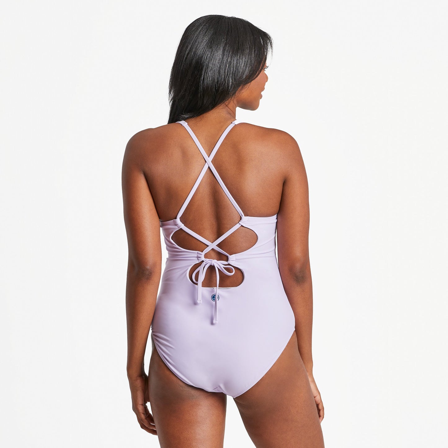 Women's Three Daisies Tie-Back Scoop One Piece Swimsuit