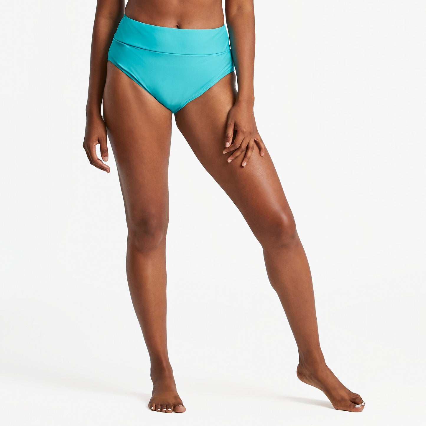 Women's Life is Good Solid Highwaist Bikini Swimsuit Bottom