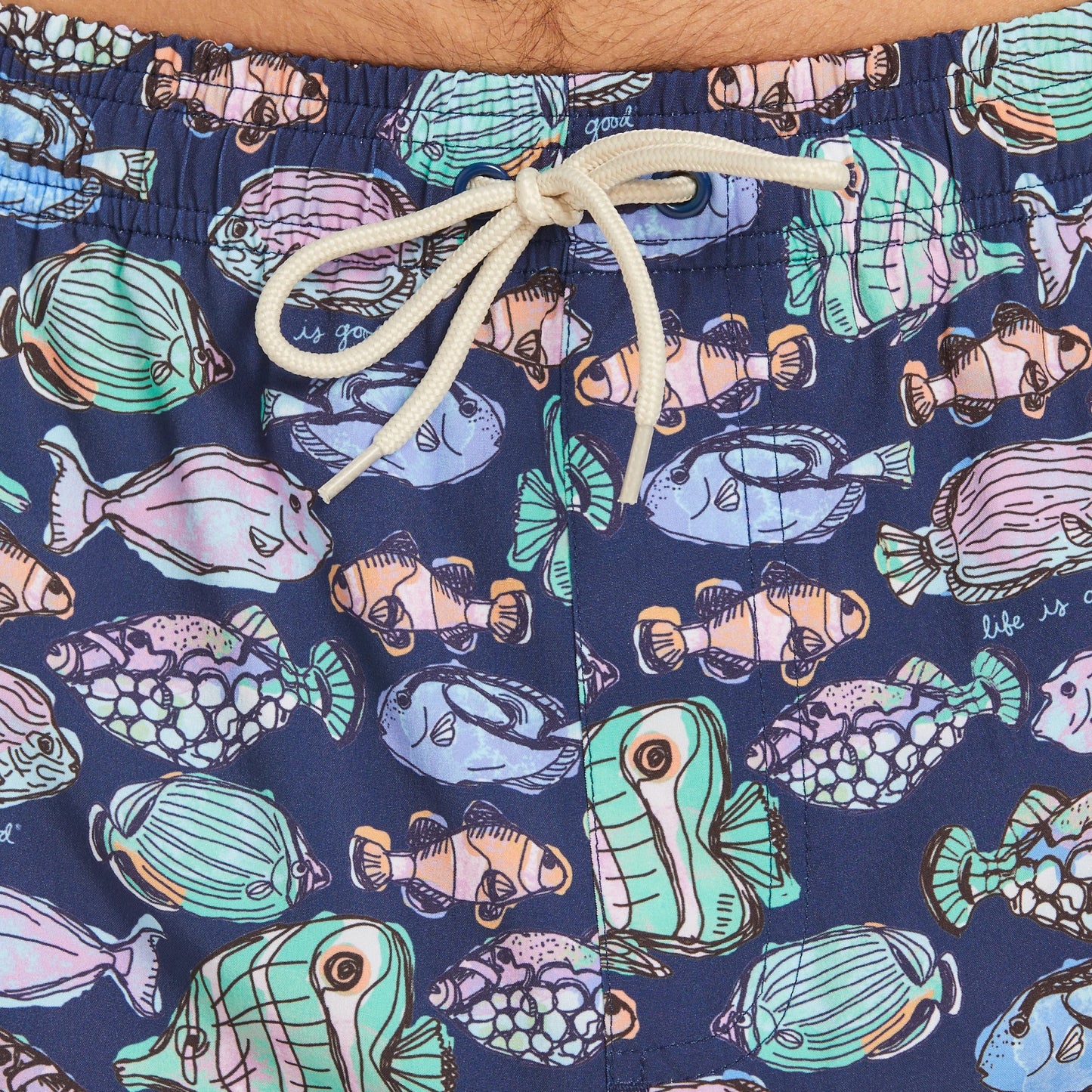 Men's Watercolor Fishes Swim Trunk