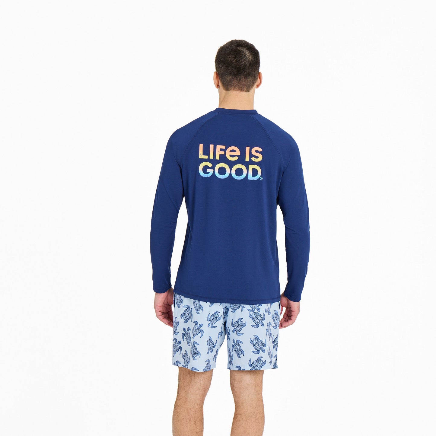 Men's Life is Good Stack Long Sleeve Rashguard