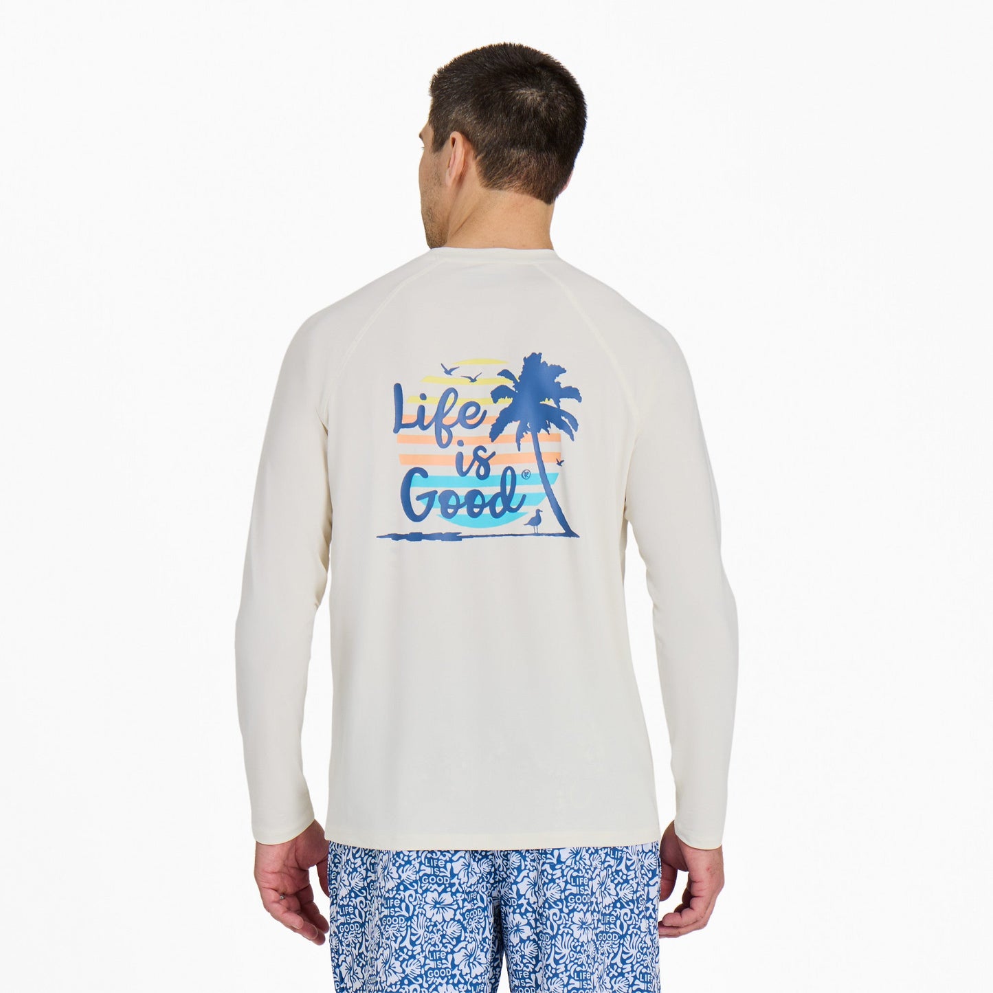 Men's Retro Palm Long Sleeve Rashguard