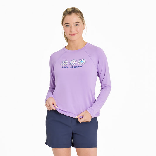 Women's Vintage Daisies Long Sleeve Rashguard