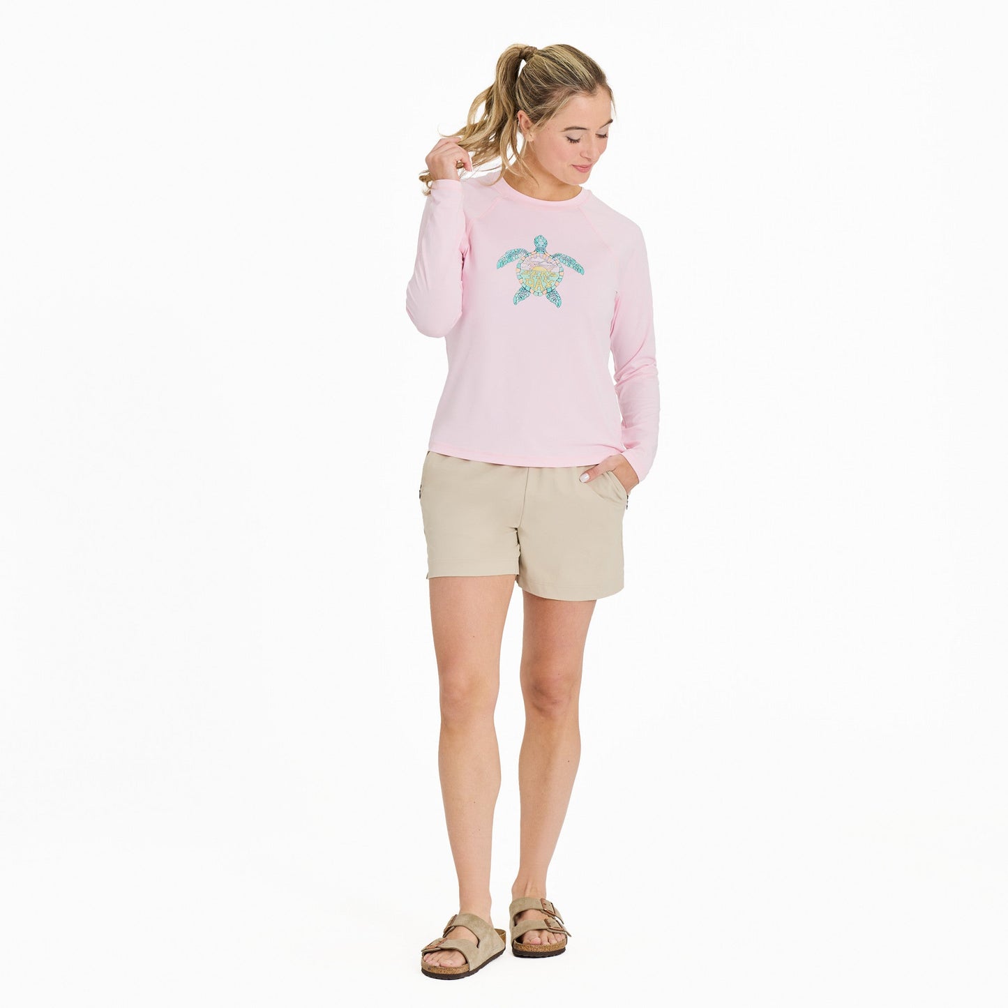 Women's Floral Turtle Long Sleeve Rashguard