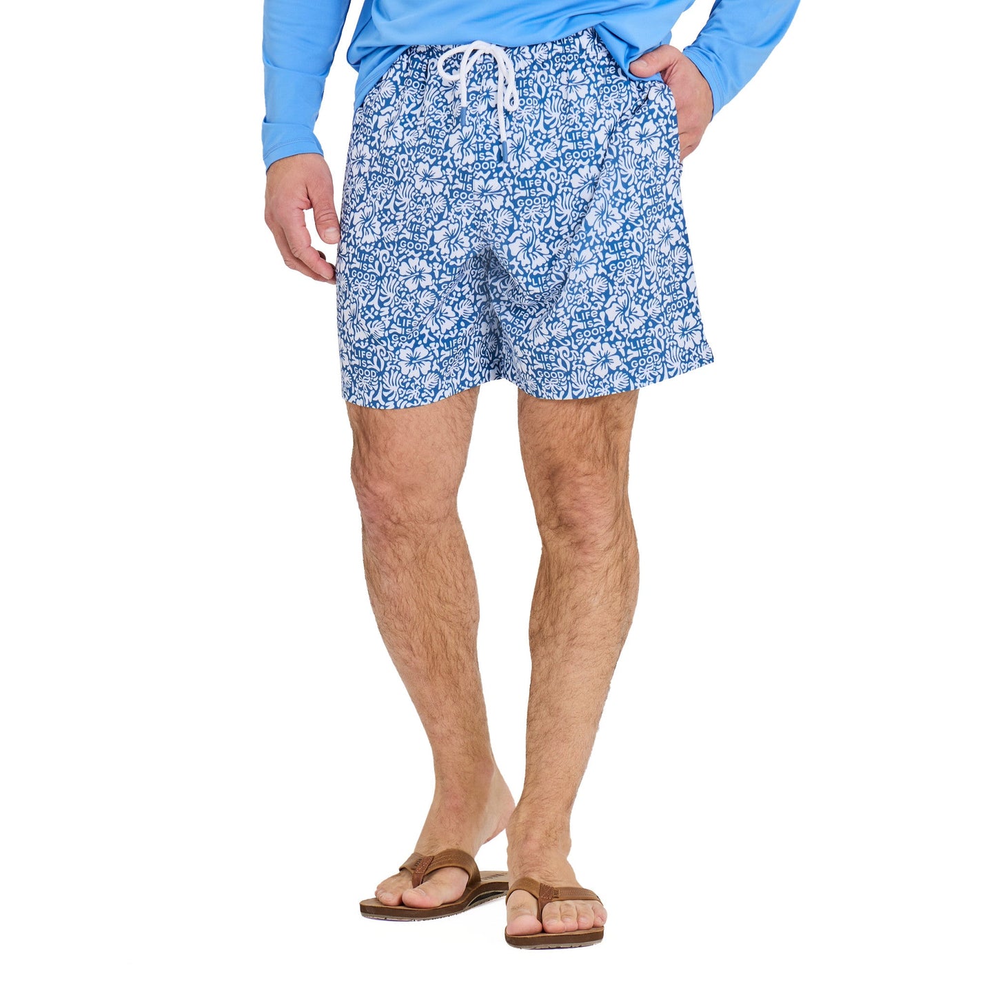 Men's Tonal Floral Swim Trunk